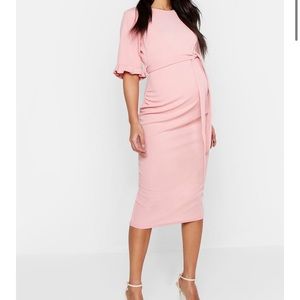 Maternity midi bodycon dress